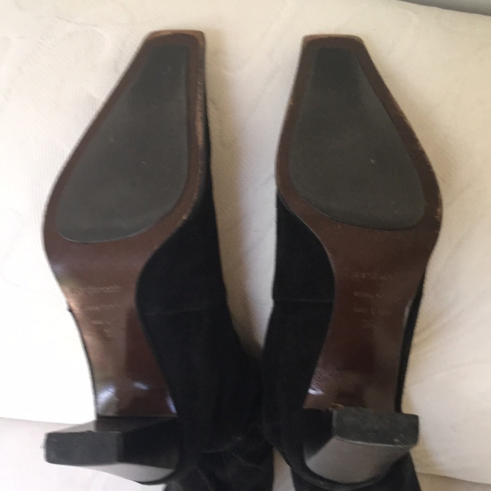 Sergio Rossi Black Suede High Boots Size 6 - Picture 5 of 8